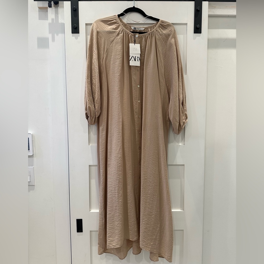 NWT Silk Khaki Dress M